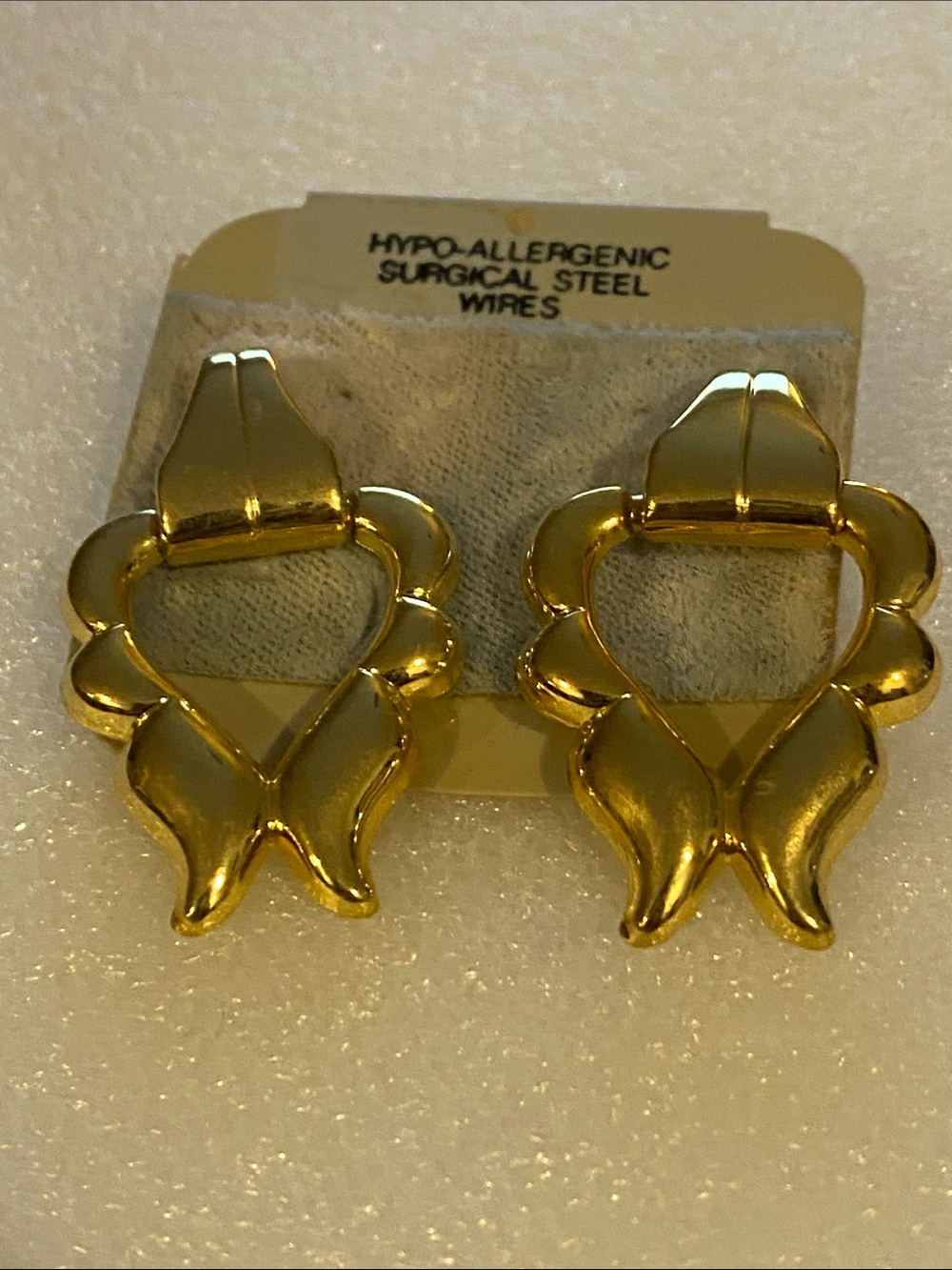 Vintage Goldtone Doorknocker Earrings